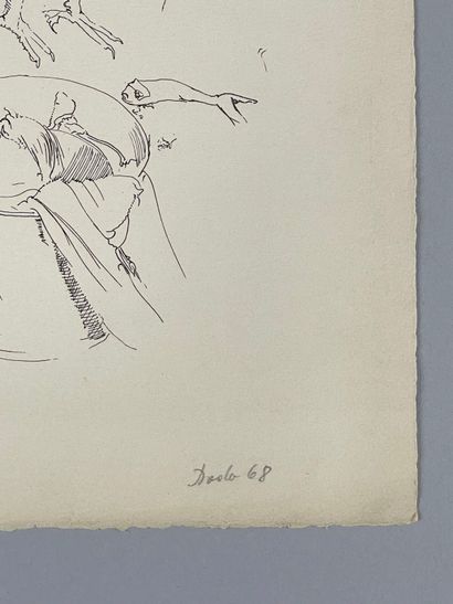 Miodrag DJURIC (dit DADO) (1933-2010).
Scène...