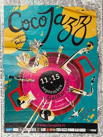 Lot d'affiches comprenant : 
- Warhol, Berlin...