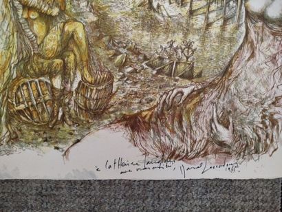 Daniel LOURADOUR (1930-2007).
Hameau en forêt...