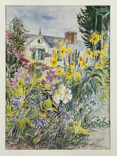 RIPPE (XXe siècle).
Réunion de cinq aquarelles...