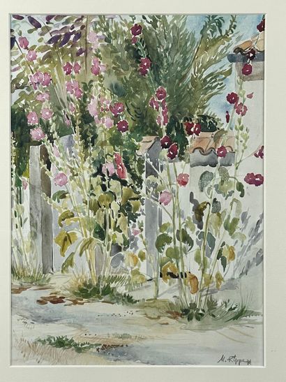 RIPPE (XXe siècle).
Réunion de cinq aquarelles...