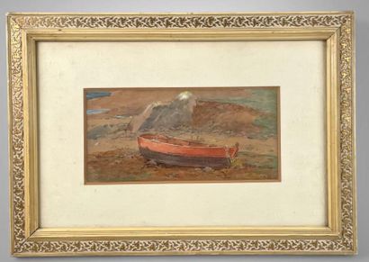 Octavius OAKLEY (1800-1867).
A Jersey boat.
Aquarelle...
