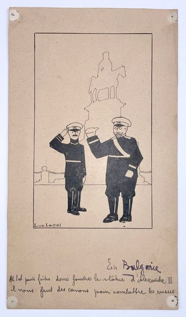 Important lot de 39 dessins de presse et...