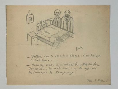 Important lot de 39 dessins de presse et...