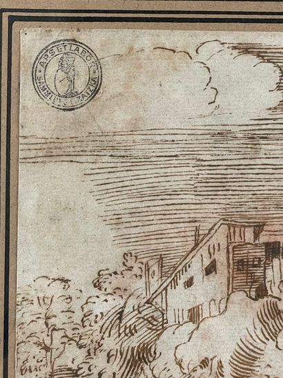 École italienne du XVIIe siècle.
Paysage...