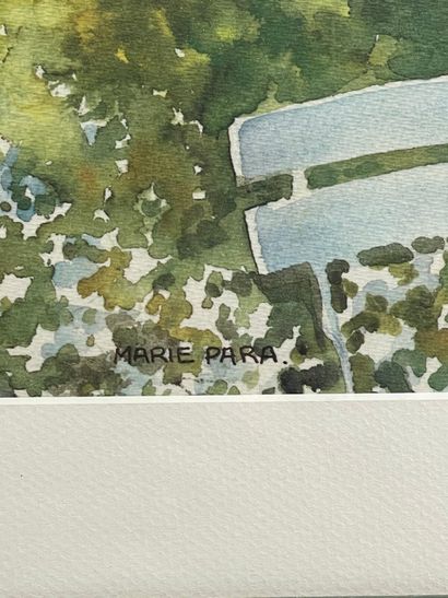 RIPPE (XXe siècle).
Réunion de cinq aquarelles...