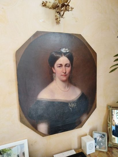 École française du XIXe siècle.
Portrait...