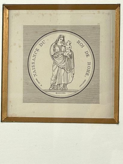 Dans le goût de l'antique.
Six médaillons.
Gravures.
Haut....