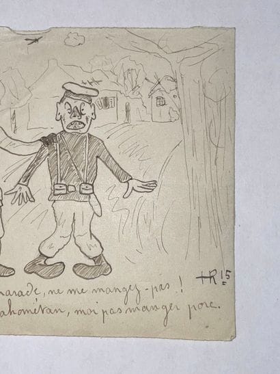 Important lot de 39 dessins de presse et...