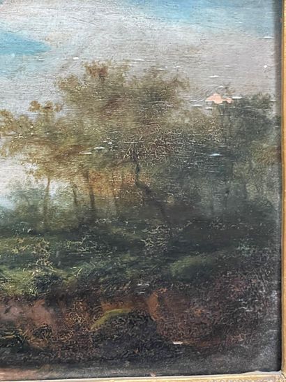 École du XIXe siècle.
Troupes en marche.
Huile...