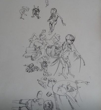 Miodrag DJURIC (dit DADO) (1933-2010).
Scène...