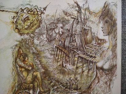 Daniel LOURADOUR (1930-2007).
Hameau en forêt...