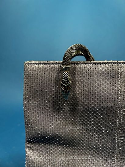 JOHN GALLIANO 
High bag in lizard-like lilac...