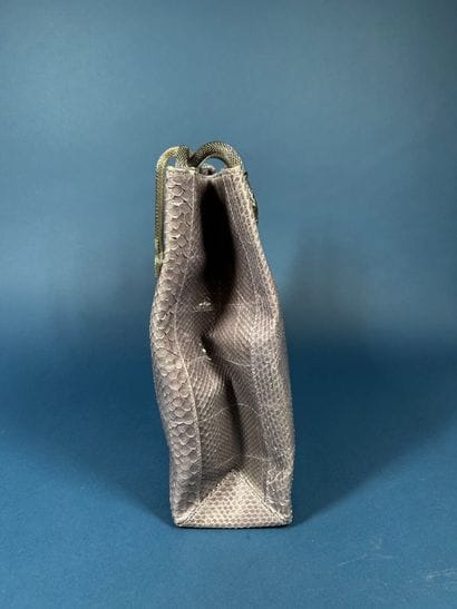 JOHN GALLIANO 
High bag in lizard-like lilac...