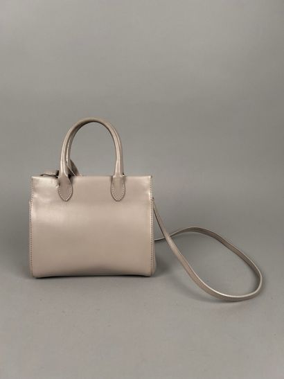 ALAIA Paris 
Small light gray leather handbag,...