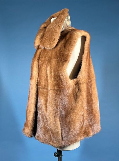 ANONYMOUS 
Pastel mink sleeveless cardigan,...