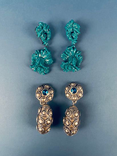 LES NÉRÉIDES 
Paire de pendants d'oreilles...