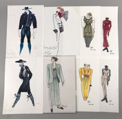 Fort lot de dessins et photocopies couleur...