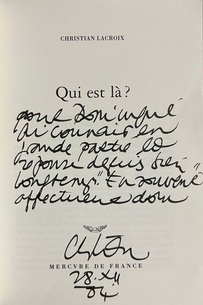 [CHRISTIAN LACROIX] 
Réunion de trois ouvrages...