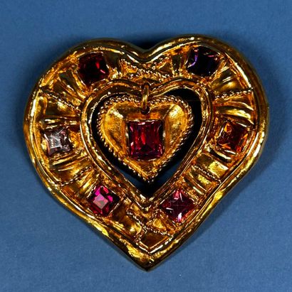 CHRISTIAN LACROIX, Noël 1992 
Broche pendentif...
