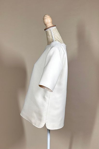 COURRÈGES Paris 
Tailleur en piqué de coton...