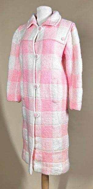 COURRÈGES Paris 
Manteau 7/8e en laine et...