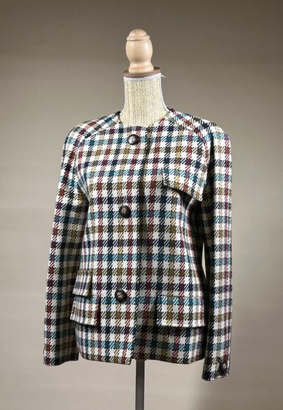 CHRISTIAN LACROIX 
Veste en tweed à carreaux...