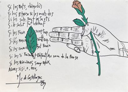 Jean-Charles de CASTELBAJAC 
Feuille de dessins...