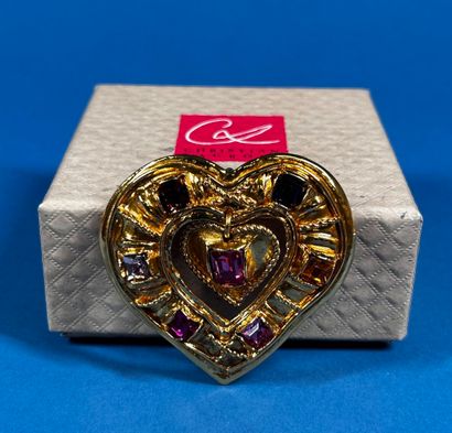 CHRISTIAN LACROIX, Noël 1992 
Broche pendentif...