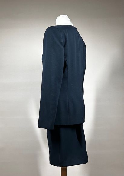 CHRISTIAN LACROIX
Tailleur en ottoman noir...