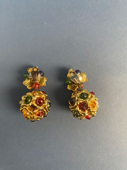 SATELLITE 
Paire de pendants d'oreilles en...