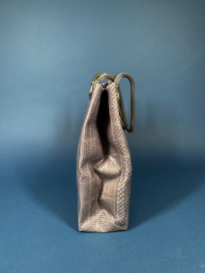 JOHN GALLIANO 
High bag in lizard-like lilac...