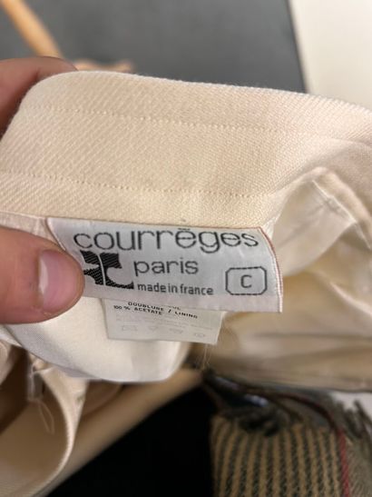 COURRÈGES Paris 
Top tunique en étamine de...
