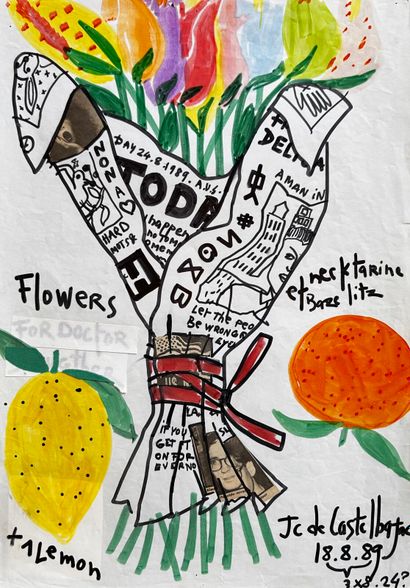 Jean-Charles de CASTELBAJAC 
Dessin aux feutres...