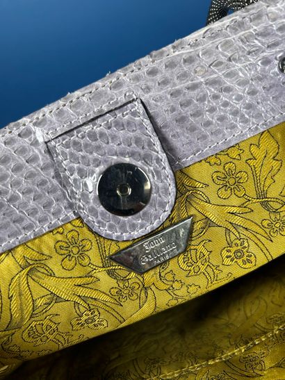JOHN GALLIANO 
High bag in lizard-like lilac...