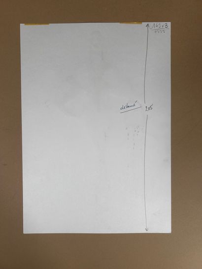CHRISTIAN LACROIX
Dessin de silhouette, gouache...