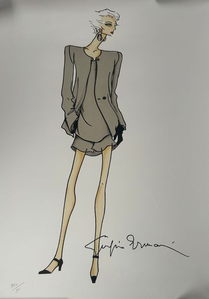 Giorgio ARMANI (1934-2025) 
Silhouette de...