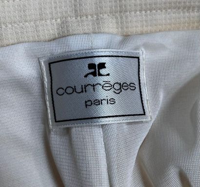 COURRÈGES Paris 
Tailleur en piqué de coton...