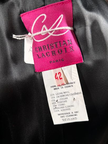 CHRISTIAN LACROIX 
Tailleur en drap de laine...