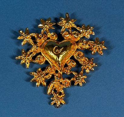 CHRISTIAN LACROIX, Noël 1993 
Broche en métal...