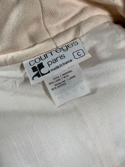 COURRÈGES Paris 
Veste en gabardine de laine...
