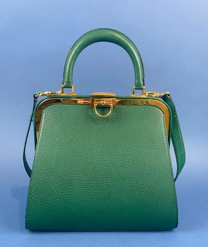CHRISTIAN DIOR
Green leather Doctor bag,...