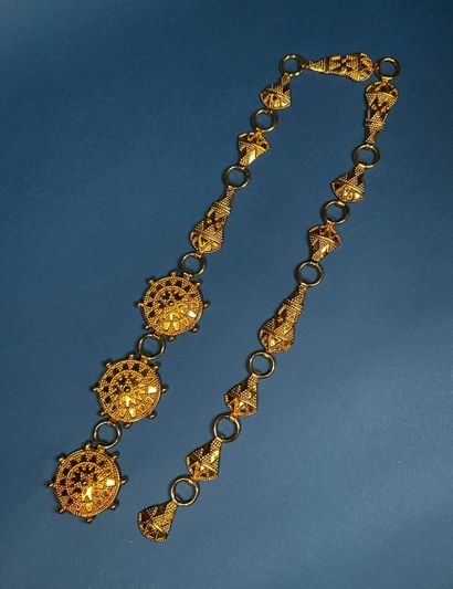 LANVIN
Ceinture chaîne en métal doré à anneaux...