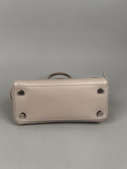 ALAIA Paris 
Small light gray leather handbag,...