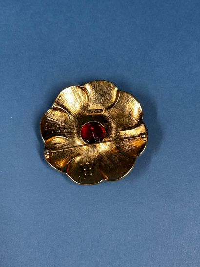 VALENTINO 
Gilded metal flower brooch with...