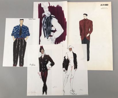 Fort lot de dessins et photocopies couleur...