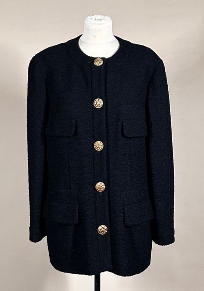 CHANEL Boutique
7/8th jacket in black tweed,...