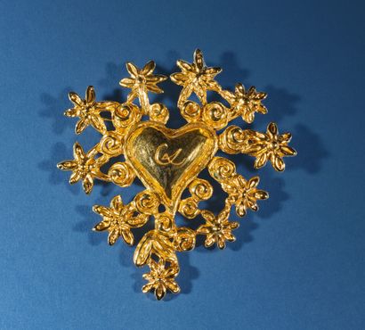 CHRISTIAN LACROIX, Noël 1993 
Broche en métal...