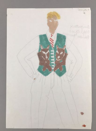 Jean-Charles de CASTELBAJAC 
Dessin aux feutres...