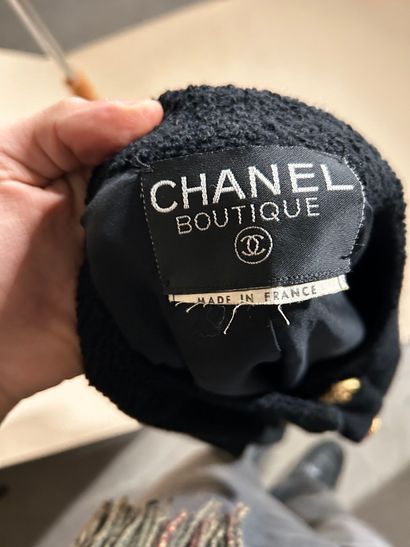 CHANEL Boutique
7/8th jacket in black tweed,...